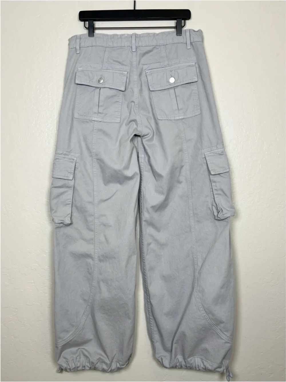 REVICE Women’s Size S Light Gray Maverick Wide-Leg‎ Cargo Pant